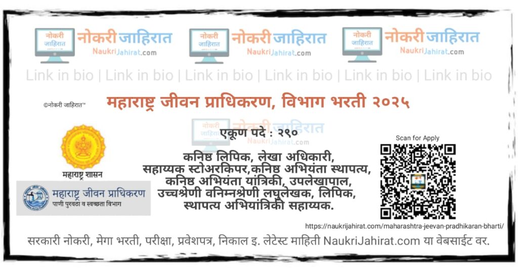 Maharashtra Jeevan Pradhikaran Bharti 2025
